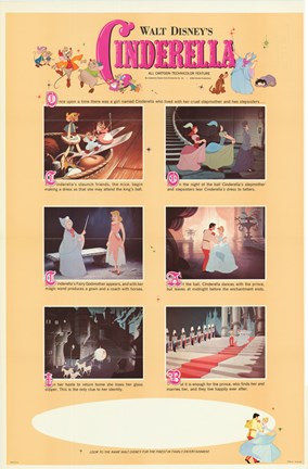 Framed Cinderella Movie Scenes Print