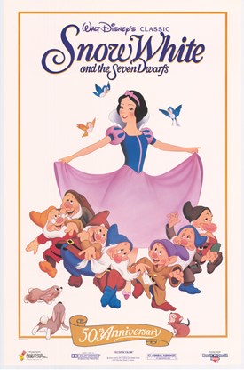 Framed Snow White with the 7 Dwarfs Print