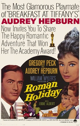 Framed Roman Holiday Audrey Hepburn Print