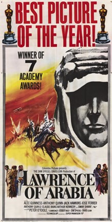 Framed Lawrence of Arabia Black and White Print