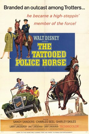 Framed Tattooed Police Horse Print