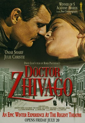 Framed Doctor Zhivago Kissing Print