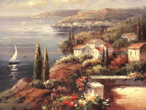 Framed Mediterranean Vista Print