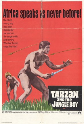 Framed Tarzan and the Jungle Boy, c.1968 Print