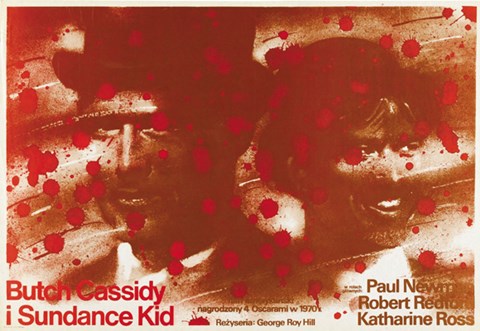 Framed Butch Cassidy and the Sundance Kid Blood Splatter Print