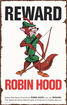 Framed Robin Hood Reward for Fox Print