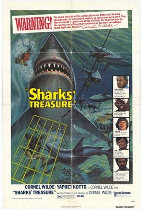 Framed Sharks Treasure Print