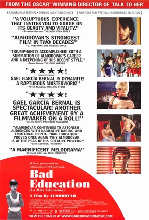 Framed Bad Education Movie Poster Spanish English Print