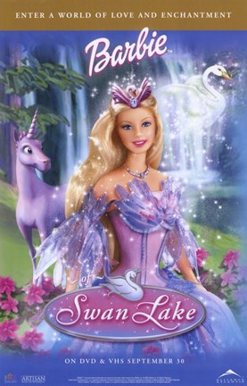 Framed Barbie of Swan Lake Print