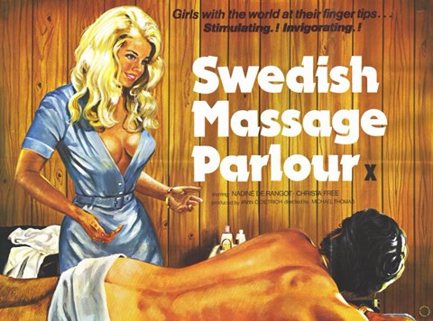 Framed Swedish Massage Parlour Print