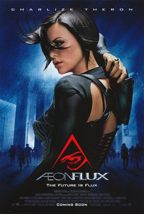 Framed Aeon Flux - the future is flux Print