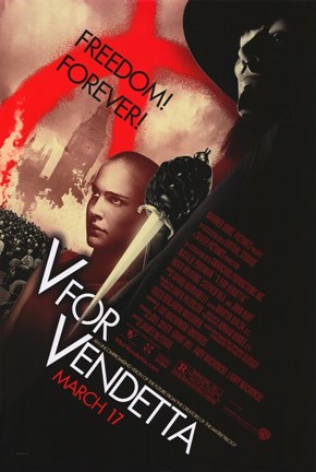 Framed V for Vendetta Print