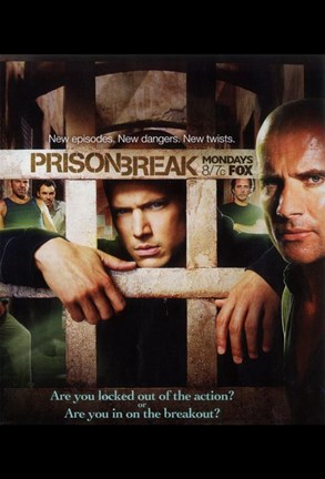 Framed Prison Break (TV) in Jail Cell Print