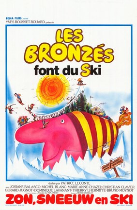 Framed Les Bronzs font du ski Print