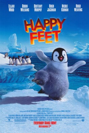 Framed Happy Feet Movie Print