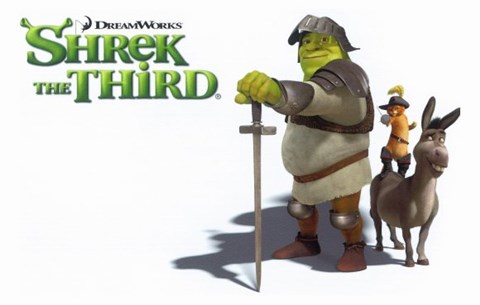 Framed Shrek the Third Knight Print
