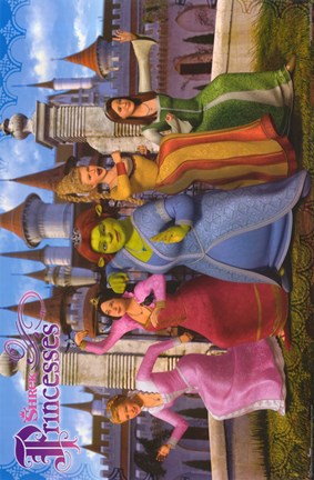 Framed Shrek the Third Ladies Dancing Print