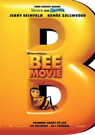 Framed Bee Movie Big Letter B Print