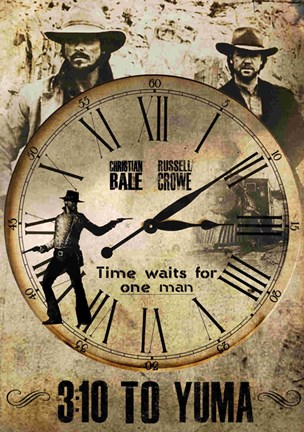 Framed 3:10 to Yuma Clock Print