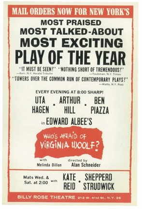 Framed Who&#39;s Afraid Of Virginia Woolf (Broadway) Print