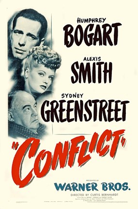 Framed Conflict Bogart Smith &amp; Greenstreet Print