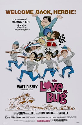 Framed Love Bug - Welcome back, Herbie! Print