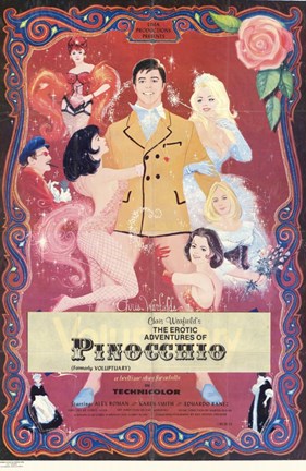 Framed Erotic Adventures of Pinocchio Print