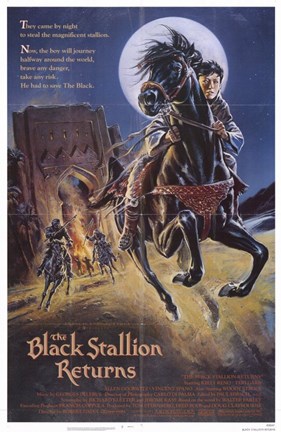 Framed Black Stallion Returns Print