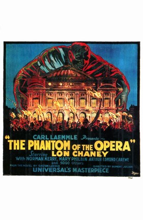 Framed Phantom of the Opera Fire to Opera House Print