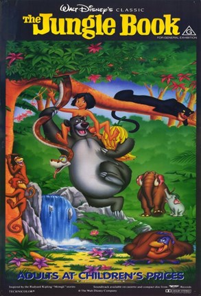 Framed Jungle Book Baloo Bagheera Print