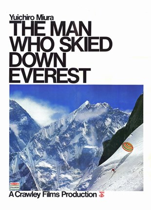 Framed Man Who Skied Down Everest Print