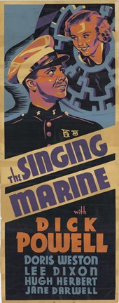 Framed Singing Marine Print