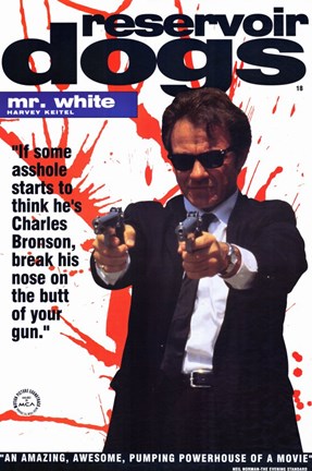 Framed Reservoir Dogs Mr. White Shooting Print