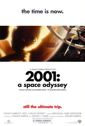 Framed 2001: A Space Odyssey the time is now. Print