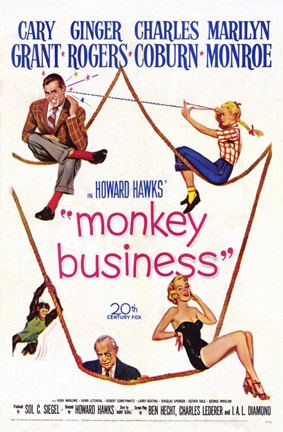 Framed Monkey Business M ovie Print