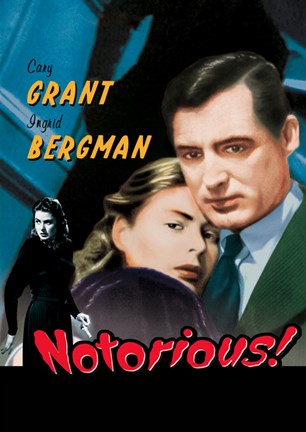 Framed Notorious Grant and Bergman Pop Print