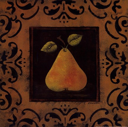 Framed Antique Pear Print