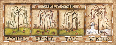 Framed Seasonal Welcome Print