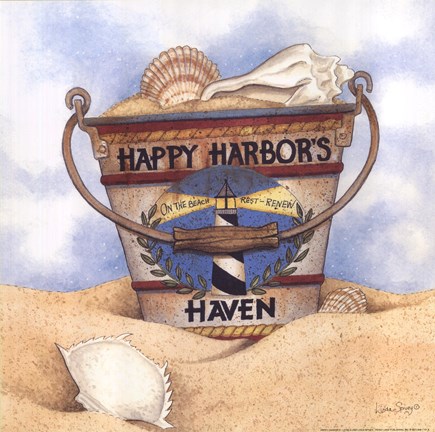 Framed Happy Harbor&#39;s Print