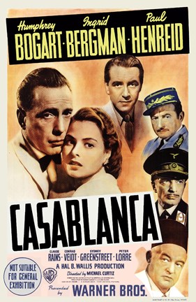 Framed Casablanca Cast Print