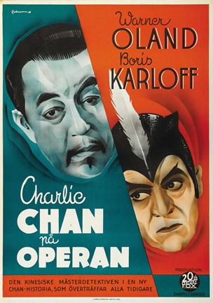 Framed Charlie Chan at the Opera Swedish Print