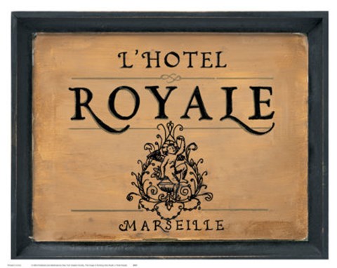 Framed L&#39;Hotel Royale Print