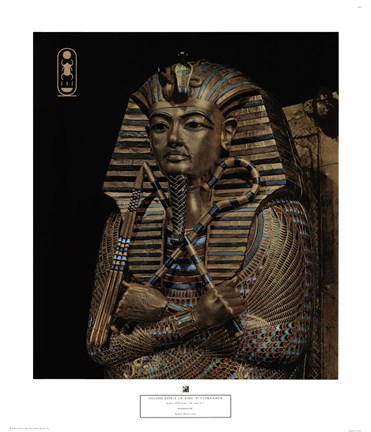 Framed Golden Effigy of King Tutankhamen Print