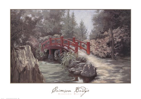 Framed Crimson Bridge Print