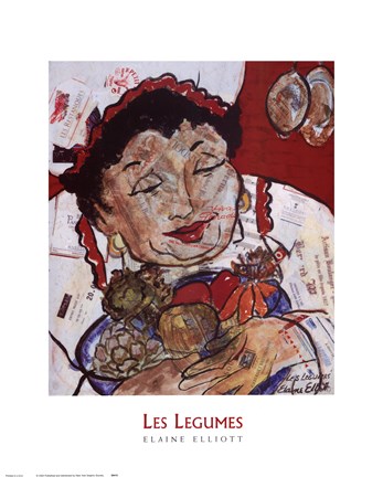 Framed Les Legumes Print