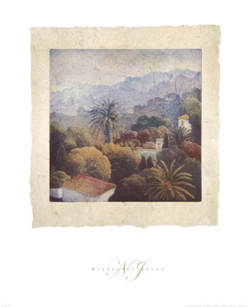 Framed Garden Palms II Print