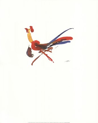 Framed Red Rooster Print