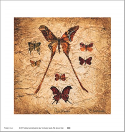 Framed Papillons IV Print