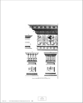 Framed Neoclassical Entablature Print