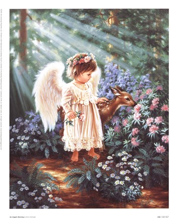 Framed Angels&#39;s Blessing Print